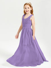 Long V-neck Junior Bridesmaid Dresses Tahiti