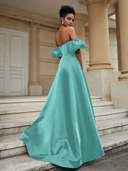 Off the Shoulder Sweetheart Prom Dress Spa Plus Size