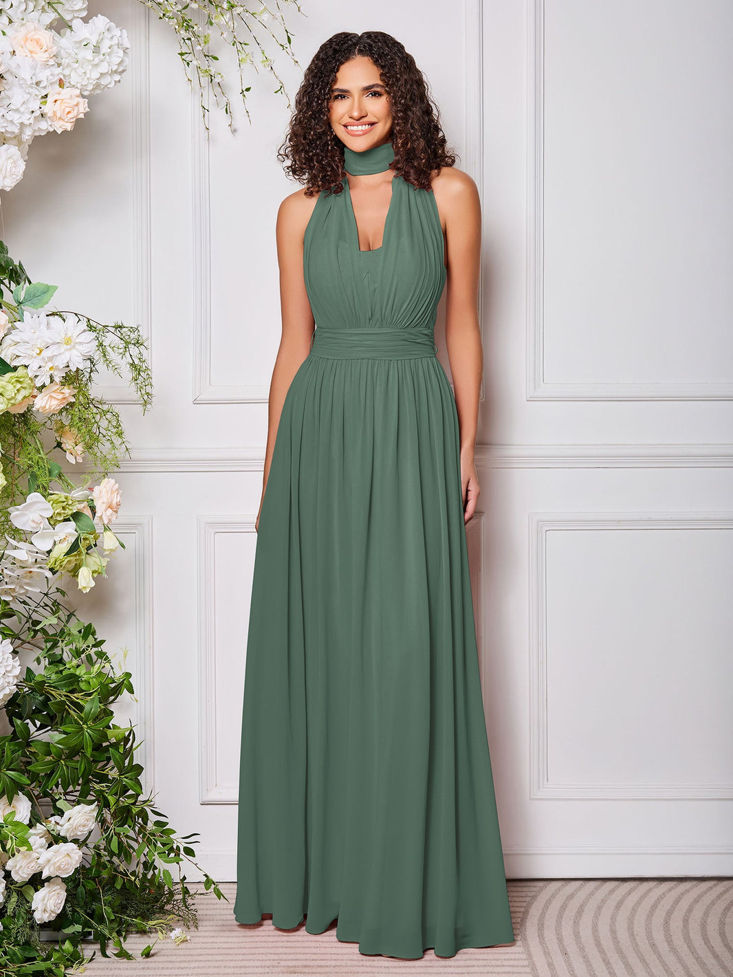 white drop waist dress Umay Satin Corset Bridal Gown – Miss Circle BF2025 Blue Green Velvet Sequin Color:Black and Blue