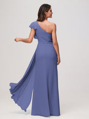 Sheath A-Line One Shoulder Dress Periwinkle