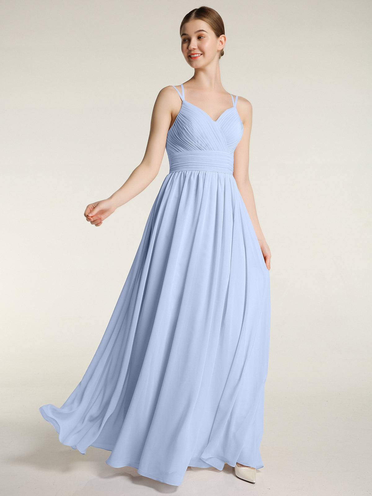 Princess Double Strap Chiffon Bridesmaid Dress Clearance – BABARONI UK