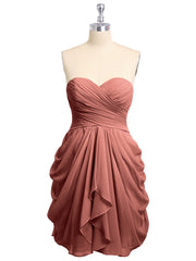 Sweethart Mini Chiffon Dress with Corset Back Terracotta
