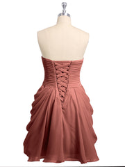 Sweethart Mini Chiffon Dress with Corset Back Terracotta