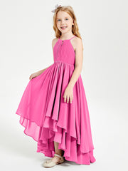 Asymmetrical Chiffon Junior Bridesmaid Dresses Azalea