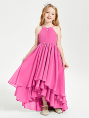 Asymmetrical Chiffon Junior Bridesmaid Dresses Azalea