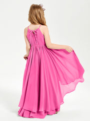 Asymmetrical Chiffon Junior Bridesmaid Dresses Azalea