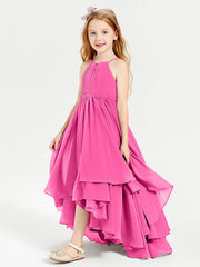 Asymmetrical Chiffon Junior Bridesmaid Dresses Azalea