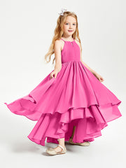 Asymmetrical Chiffon Junior Bridesmaid Dresses Azalea