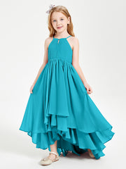 Asymmetrical Chiffon Junior Bridesmaid Dresses Jade