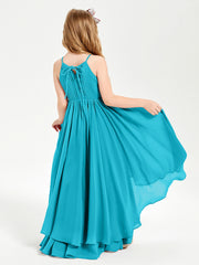 Asymmetrical Chiffon Junior Bridesmaid Dresses Jade