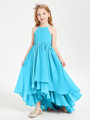 Asymmetrical Chiffon Junior Bridesmaid Dresses Pool