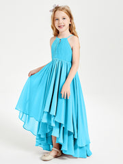 Asymmetrical Chiffon Junior Bridesmaid Dresses Pool