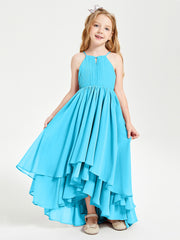 Asymmetrical Chiffon Junior Bridesmaid Dresses Pool