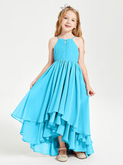 Asymmetrical Chiffon Junior Bridesmaid Dresses Pool