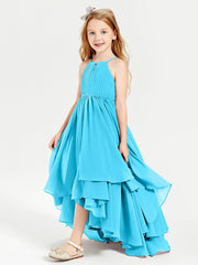 Asymmetrical Chiffon Junior Bridesmaid Dresses Pool