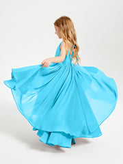 Asymmetrical Chiffon Junior Bridesmaid Dresses Pool