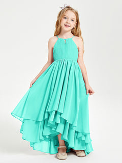 Asymmetrical Chiffon Junior Bridesmaid Dresses Spa