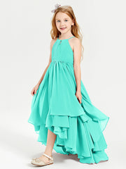 Asymmetrical Chiffon Junior Bridesmaid Dresses Spa