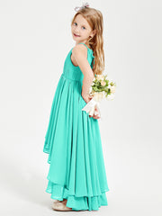 Asymmetrical Chiffon Junior Bridesmaid Dresses Spa