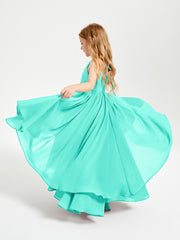 Asymmetrical Chiffon Junior Bridesmaid Dresses Spa