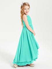 Asymmetrical Chiffon Junior Bridesmaid Dresses Spa