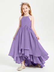 Asymmetrical Chiffon Junior Bridesmaid Dresses Tahiti