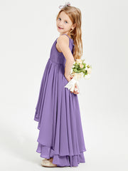 Asymmetrical Chiffon Junior Bridesmaid Dresses Tahiti