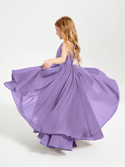 Asymmetrical Chiffon Junior Bridesmaid Dresses Tahiti