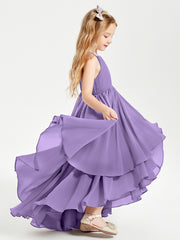 Asymmetrical Chiffon Junior Bridesmaid Dresses Tahiti