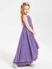 Asymmetrical Chiffon Junior Bridesmaid Dresses Tahiti