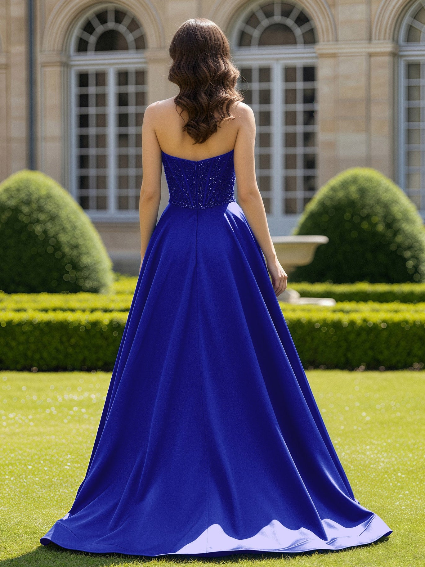 princess polly baby blue dress Blue Evening Dresses Crystal Low-Cut Boho Formal Prom Gowns Side Split Mono  Shoulder Party Dress (Color : D, Size : 10) : Buy Online at Best Price in  KSA main image 0