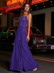 A-line Square Floor length Jersey Gown Regency Plus Size