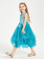 Tea Length Tulle Junior Bridesmaid Dresses Jade