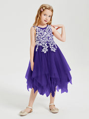 Tea Length Tulle Junior Bridesmaid Dresses Regency