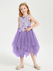 Tea Length Tulle Junior Bridesmaid Dresses Tahiti