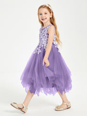 Tea Length Tulle Junior Bridesmaid Dresses Tahiti