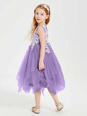 Tea Length Tulle Junior Bridesmaid Dresses Tahiti