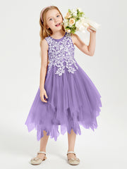 Tea Length Tulle Junior Bridesmaid Dresses Tahiti