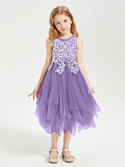 Tea Length Tulle Junior Bridesmaid Dresses Tahiti