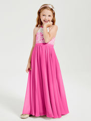 Lace Top Long Chiffon Bridesmaid Dresses Azalea