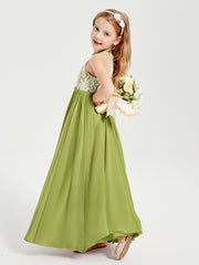 Lace Top Long Chiffon Bridesmaid Dresses Clover