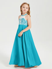 Lace Top Long Chiffon Bridesmaid Dresses Jade