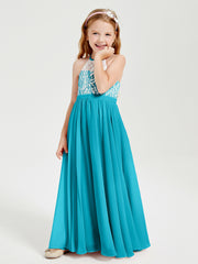Lace Top Long Chiffon Bridesmaid Dresses Jade
