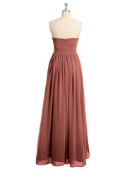 Sweetheart Chiffon Dresses with CASCADE SKIRT Terracotta