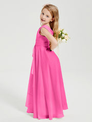 Boho Long Chiffon Bridesmaid Gown Azalea