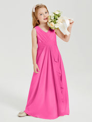 Boho Long Chiffon Bridesmaid Gown Azalea