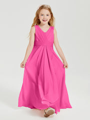 Boho Long Chiffon Bridesmaid Gown Azalea