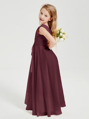 Boho Long Chiffon Bridesmaid Gown Cabernet