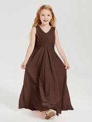 Boho Long Chiffon Bridesmaid Gown Chocolate