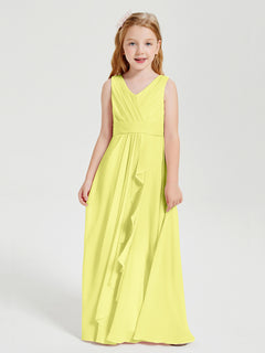 Boho Long Chiffon Bridesmaid Gown Daffodil